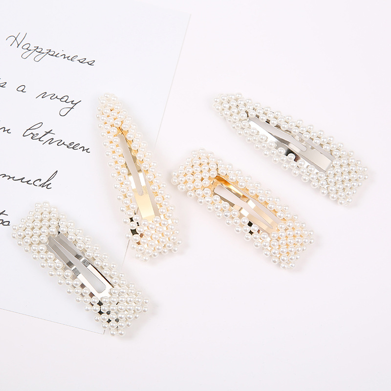 Qiyue Korean-style hair clips, hair accessories, pearl bb clips, straight clips, hair clips, ins side clips, duckbill clips, scratch-off clips wholesale full figure
