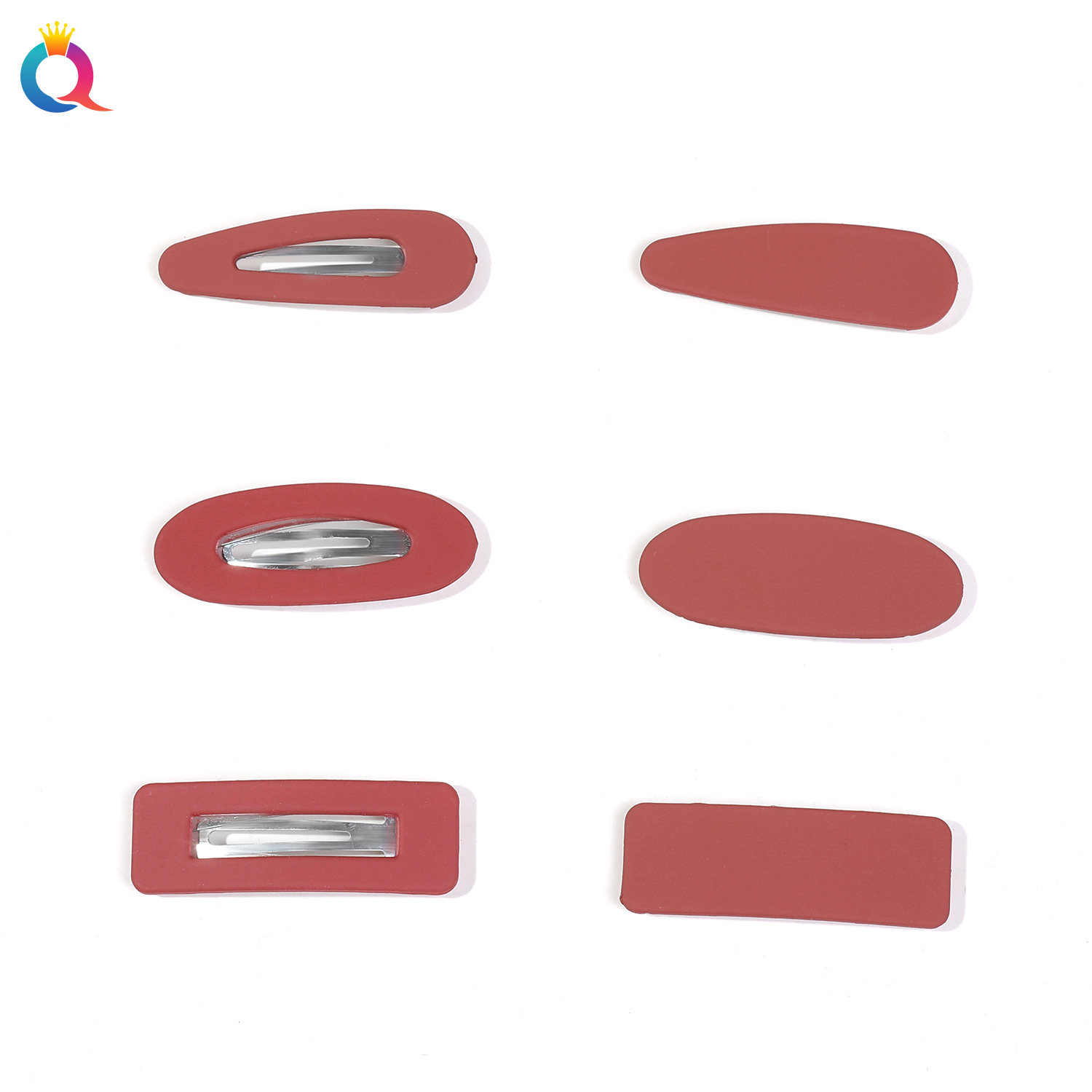 Qiyue Cross-border Frosted Set, duck bill clips, simple bangs clips, High-end hair clips, women's hair clips, hair accessories wholesale Item Picture