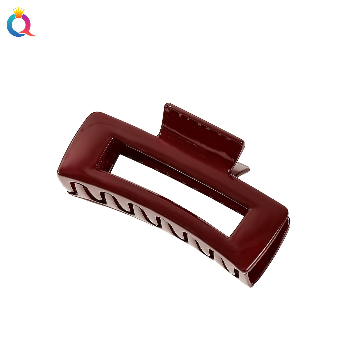 Qiyue deep red scratch-off hairpins with a high-end feel, New Year hairpins, updo hairpins, shark hairpins, ponytail hairpins, children's headwear and hair accessories wholesale Item Picture