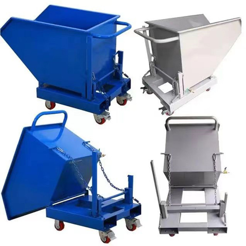 Hand-pushed garbage truck, CNC machine tool, waste dump truck, self-unloading forklift, dump box, industrial iron filings truck Item Picture