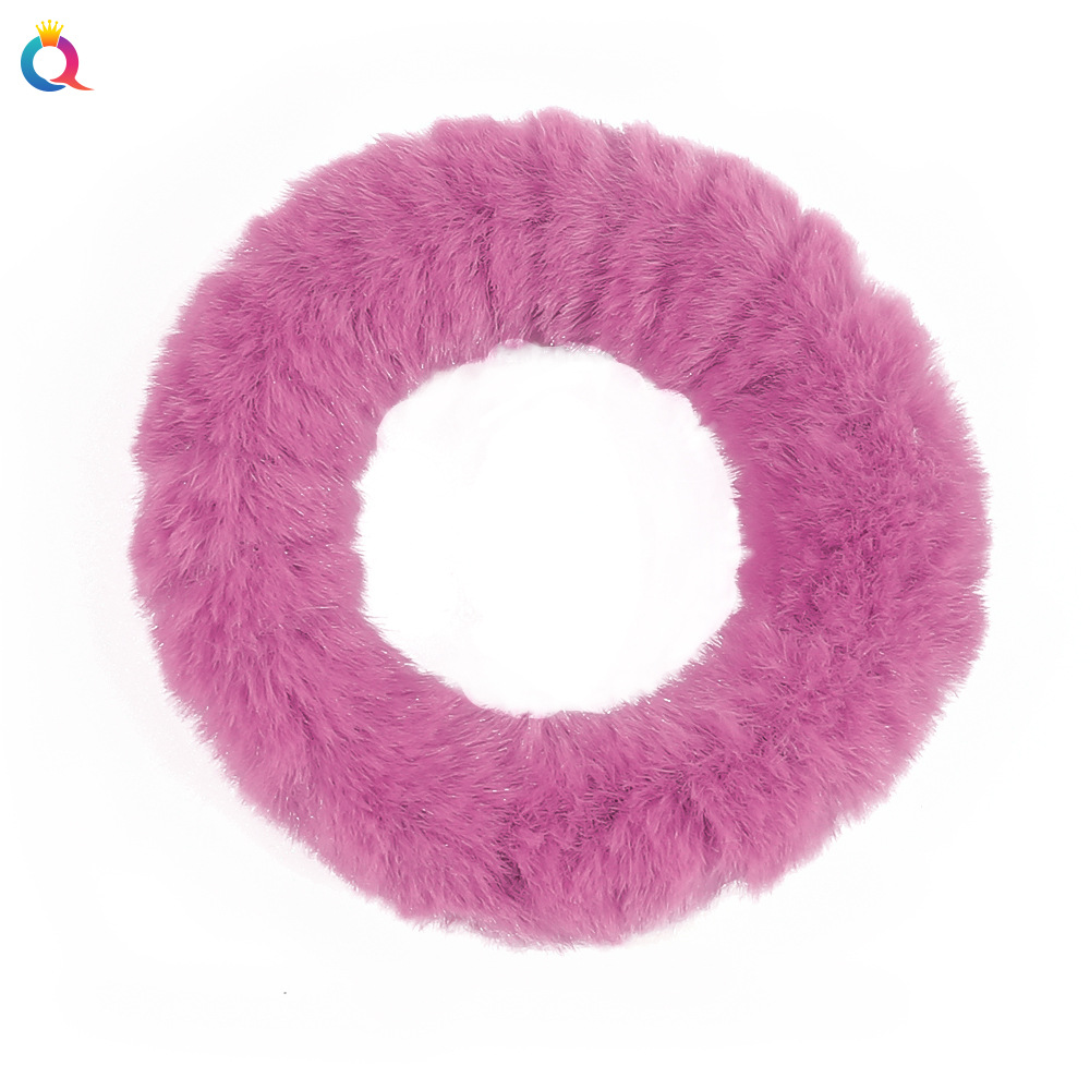 Qiyue's new autumn and winter collection features candy-colored plush seamless hair ties, sweet forest-style large intestine hair bands, and large intestine hair band accessories Item Picture