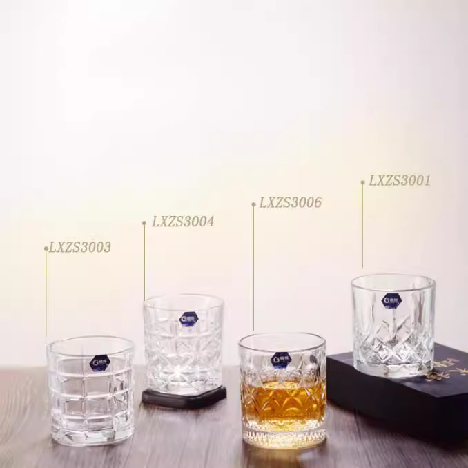 Langxu Glass Vintage Diamond Whisky Glass, European-style wine glass, cocktail wine glass wholesale, bar glass Specification drawing