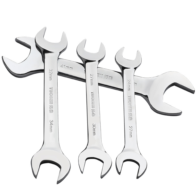 Tosen open-end wrench, double-ended fork wrench, 6-24mm mirror plate wrench, double-ended fixed wrench, open-end wrench, free shipping Item Picture