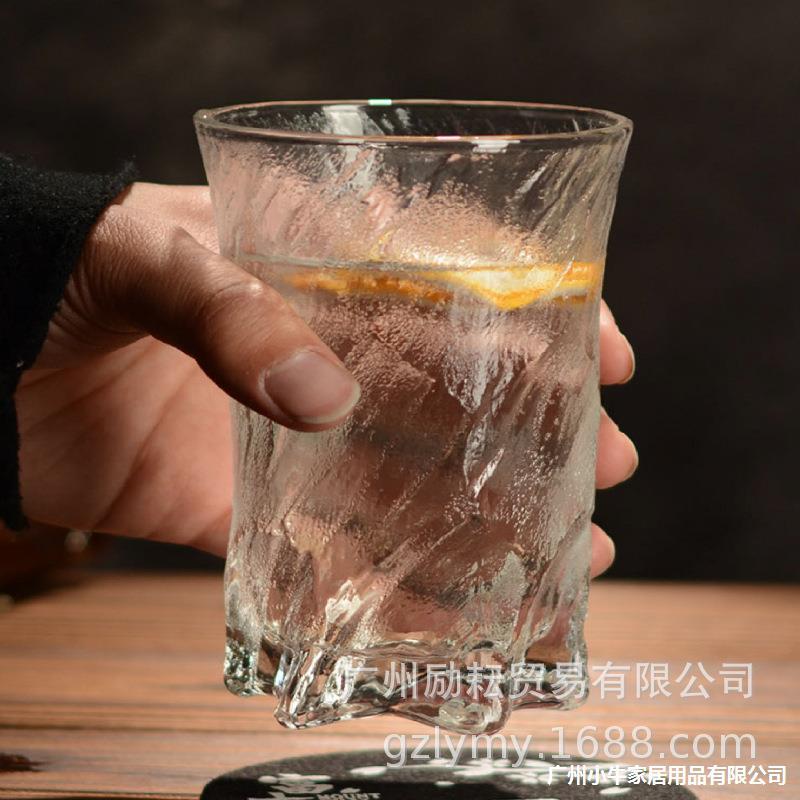 Wholesale of high-appearance-level black ice cups, glacial-patterned glass cups, retro rock cups, household glass whisky wine glasses and water cups Application Scenario