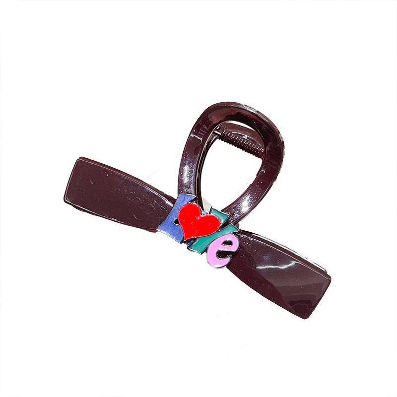 Dopamine ~ Colorful letter grabbler women's high-end new hairpin Shark clip Large back head accessory Hair accessory Item Picture
