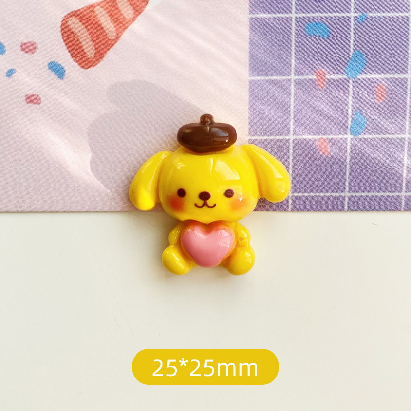 Cartoon and cute Sanrio resin accessories, diy jewelry accessories, hair clips, headwear, phone cases, cream glue accessories details Picture