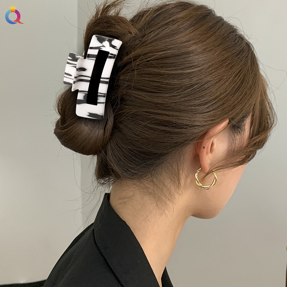 Qiyue Korean-style new acetic acid hair clips, ladies' hair grippers, face wash and bath plates, hair claw clips, back head grippers, hair accessories details Picture