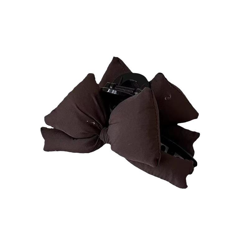 Korean headwear, niche design, spring and summer accessories, cute and sweet hair clips, pink large bow shark clips Item Picture