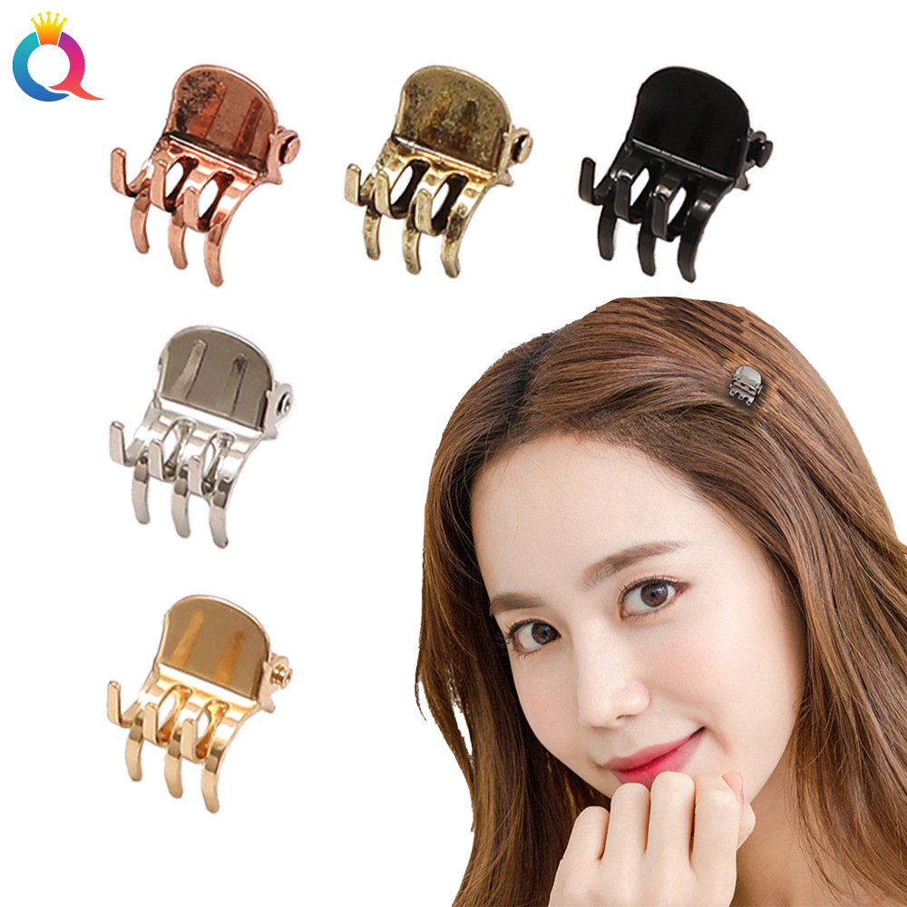 Qiyue Amazon Cross-border alloy small grab clip, popular bangs clip, metal broken hair side clip, hair clip headwear for women full figure