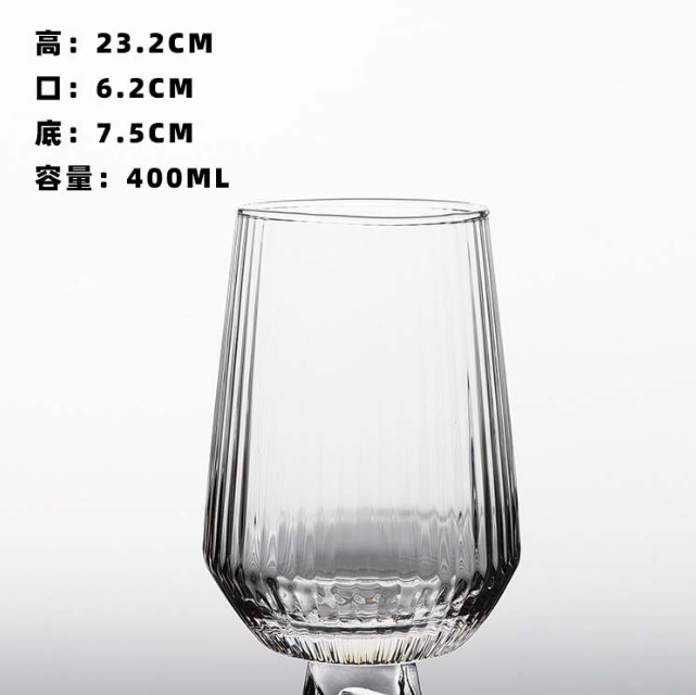 High-appearation-level striped glass cup, heat-resistant coffee cup, light luxury drinking and tea brewing cup, thin strip ins daily mouthwash cup Item Picture