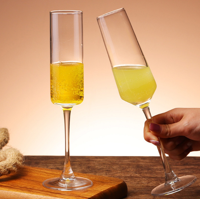 Crystal glass sparkling wine glasses, tall champagne glasses, glass cups, factory direct sales, white wine glasses, cocktail glasses Specification drawing