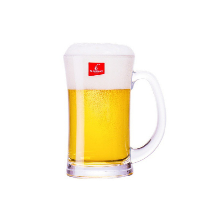 Lizun Beer handle cup, transparent gift glass water cup, bar juice drink cup, large capacity Item Picture