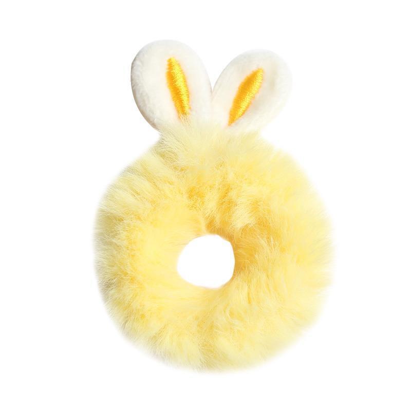 Black plush hair band, cute children's rabbit ears, fluffy hair band, large intestine hair band, popular rubber band, high elasticity Item Picture