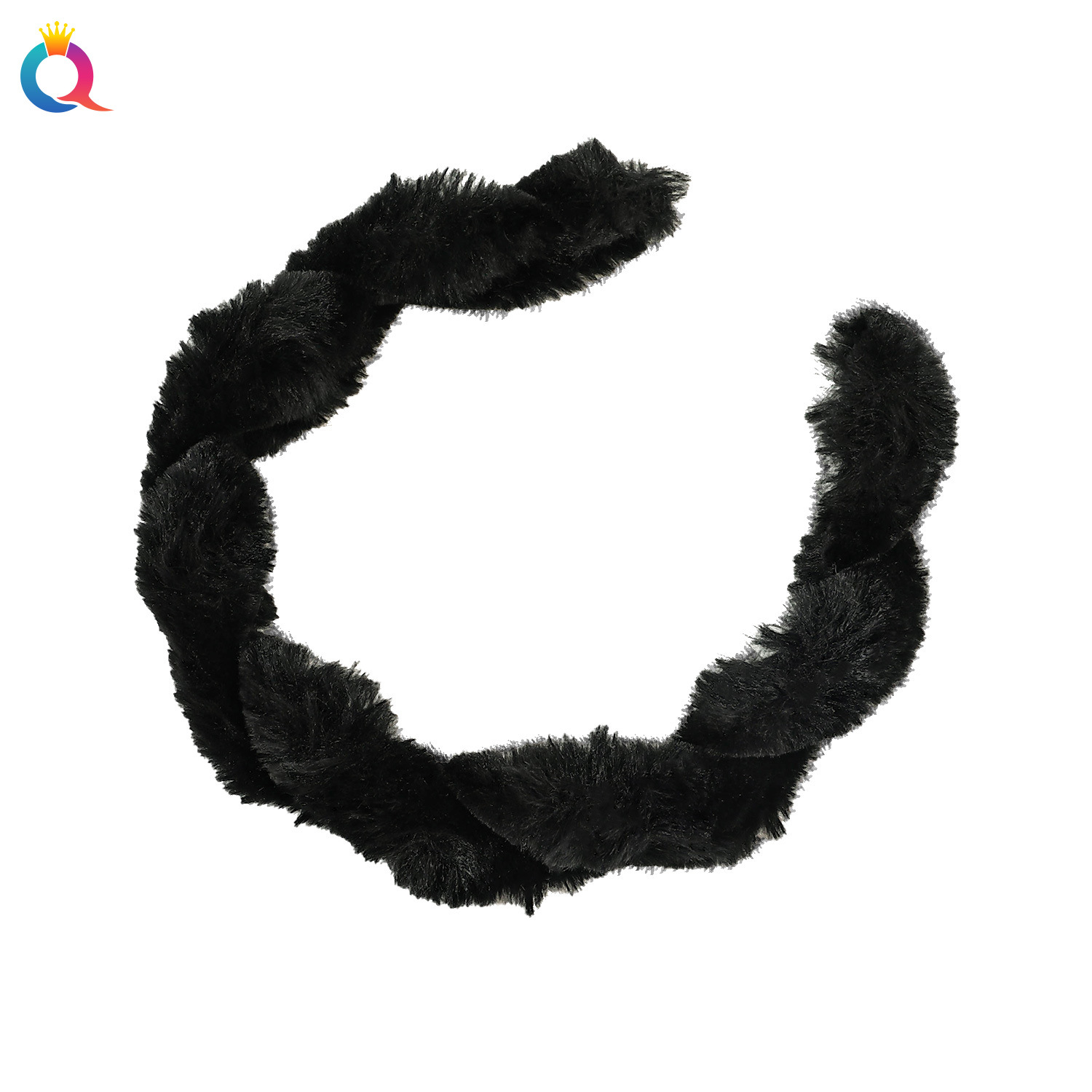 Qiyue Cross-border Autumn and Winter plush hairband for women, high-end look, high top of the head, face washing, hair pressing, headband, hair clip, hair accessory wholesale Item Picture
