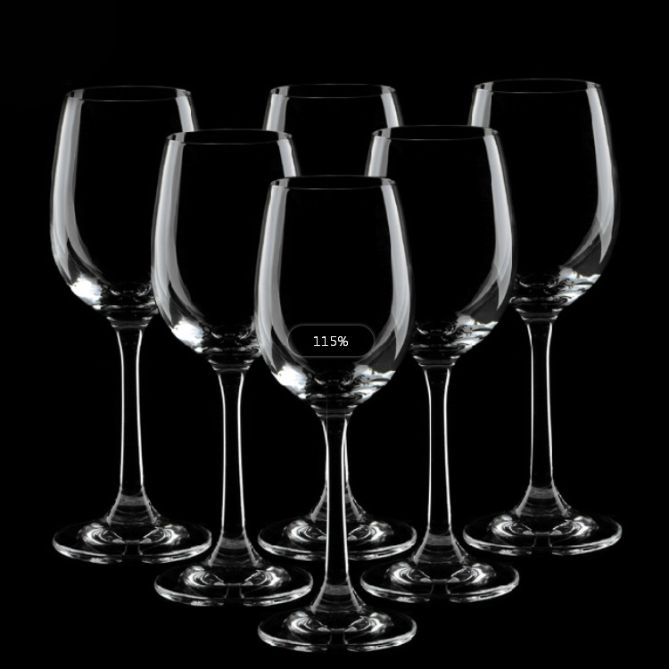 Wholesale of Bodor red wine glasses, transparent high-end glass goblets, household European-style large-belted wine glasses 3119 Specification drawing