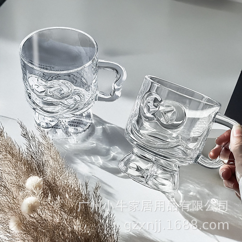 mm, smiling face, high appearance level, glass cup, drink, juice cup, drinking cup, ins style, tall leg, dessert, coffee cup, girl Specification drawing
