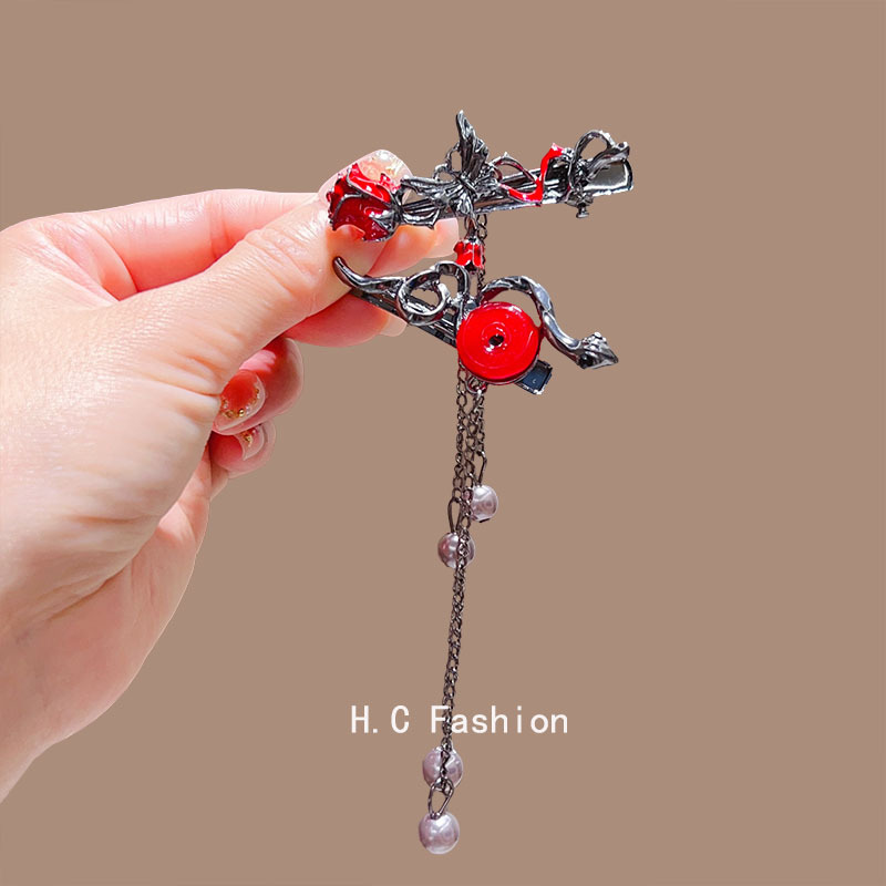 Magic wand hair clip, Japanese-style cute and girlish hair accessory, side clip, bangs clip, duckbill clip, trendy hair clip, fashionable headwear Specification drawing