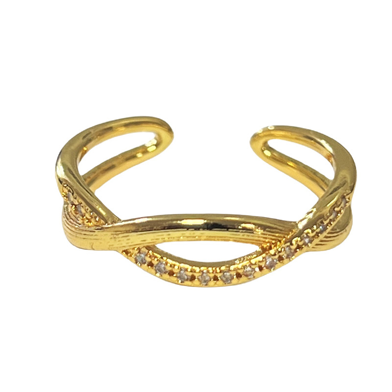 New Chinese-style retro multi-layer cross-line fashionable open ring, a niche design sense for women, elegant and exquisite ring trend Item Picture
