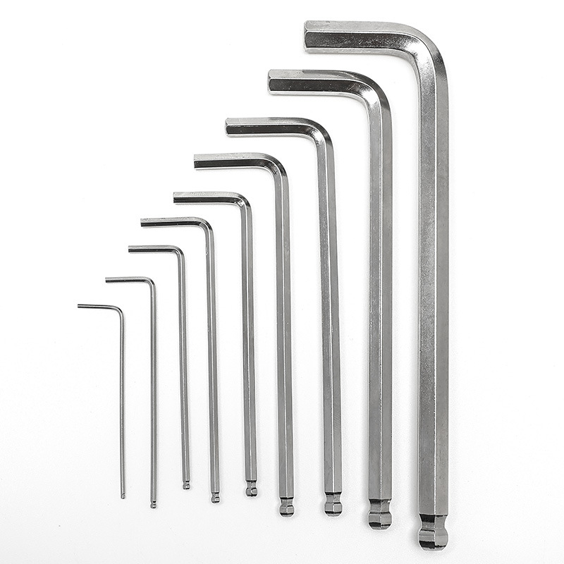 Ball wrench tools, hex socket ball wrench, extended nickel-plated manual small wrench M2/M3/M4/M5/M6 Item Picture