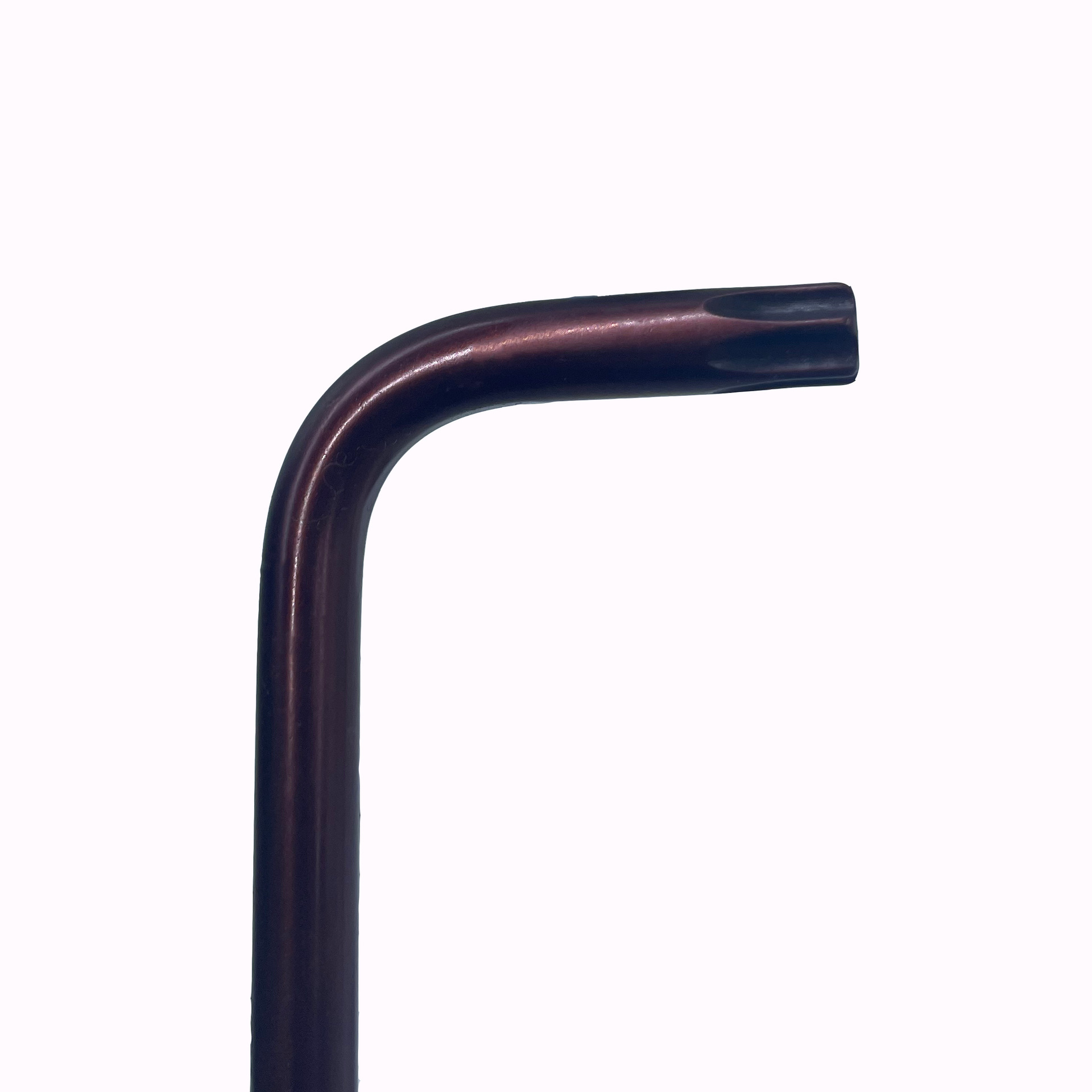L-shaped double-head with holes, star-shaped, bronze with a reddish tint, hex socket wrench, hexagonal screwdriver, hardware tools Specification drawing