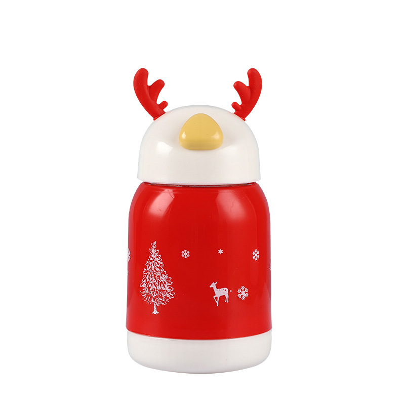 Creative glass deer cups, cute cartoon antler cups, Christmas spirit deer cups, opening gift advertising cups can be used as logos Item Picture