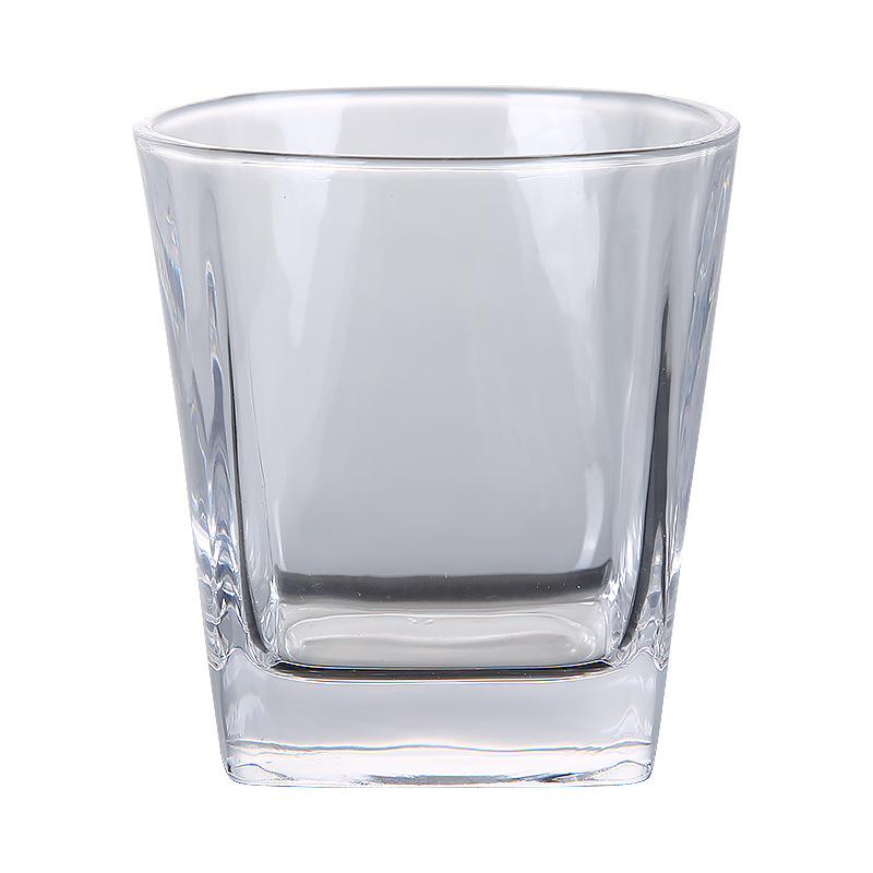Thickened glass square wine glasses, white spirit glasses, household thick-bottomed drinking glasses, creative whisky glasses and beer glasses in stock Item Picture