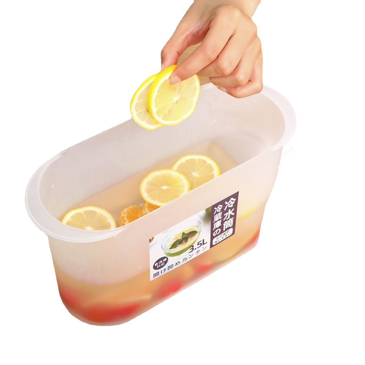 3.5L household cold water bottle with faucet, milk tea shop beverage water storage, lemon bucket, plastic high-temperature resistant tea and cola bucket Application Scenario