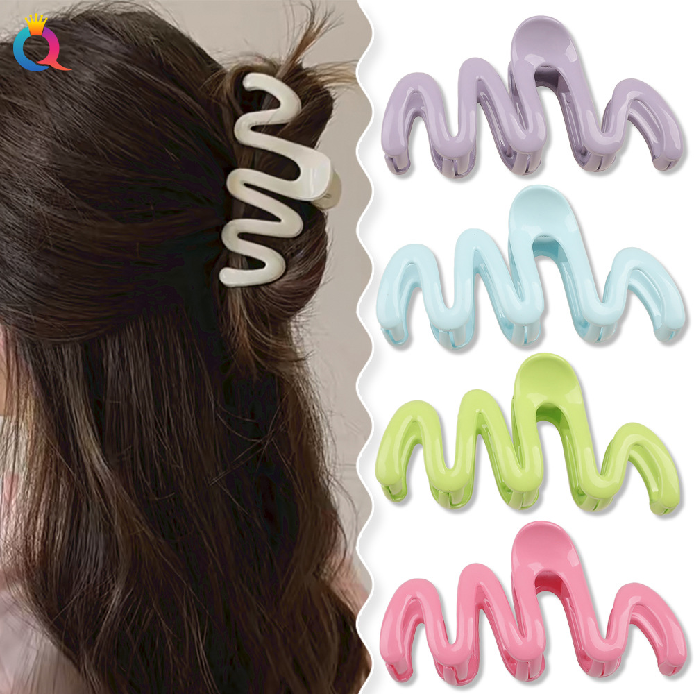 Qiyue Cross-border ps High-end Wave clipper, back of the head, large shark clip, hair clipper and hair accessory wholesale details Picture