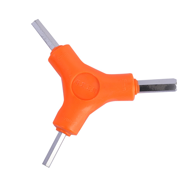Three-fork hex socket wrench, Y-type three-fork hexagonal hex socket wrench, single three-head combination bicycle tool Item Picture