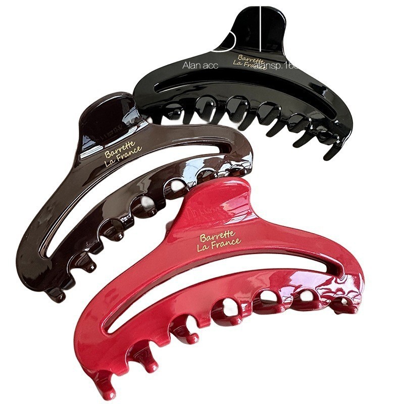 French hollowed-out acetate fashionable shark clip, high-end look, autumn and winter color, large quantity of hair clips and hair accessories for the back of the head Item Picture