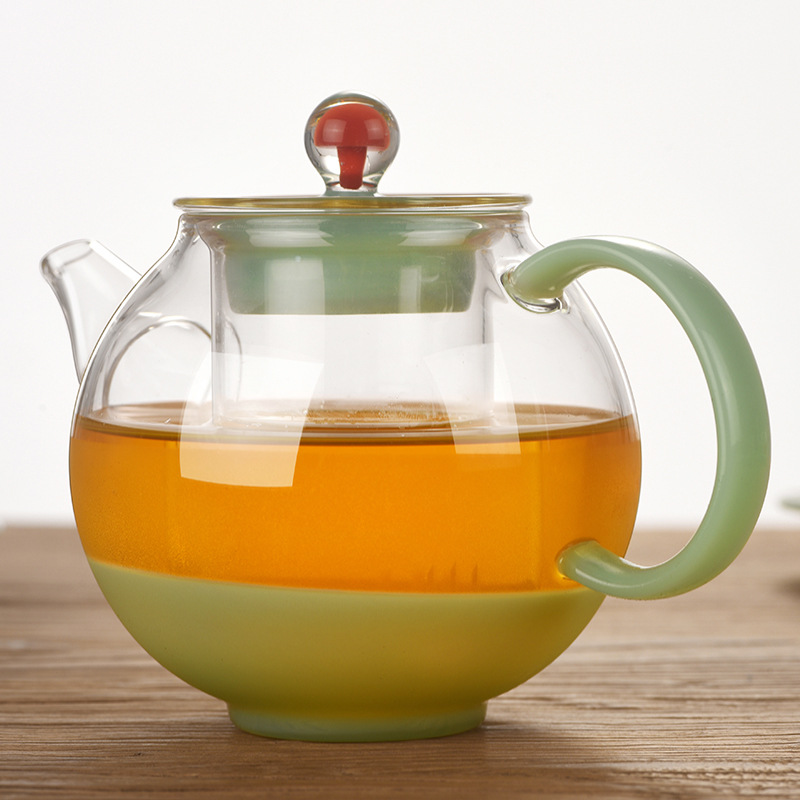 【 Customized LOGO】 High-end gift glass Gongfu tea set, home tea brewing teapot and tea cup gift box packaging Specification drawing