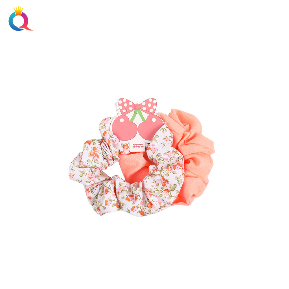 Qiyue Cross-border Amazon European and American hair circle Pig large Intestine Fresh and clean large intestine hair circle tied hair ponytail large Intestine hair circle hair flower Item Picture