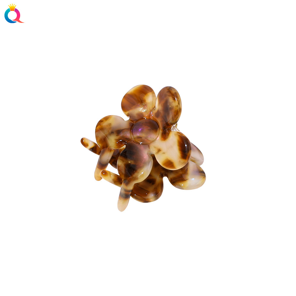 Qiyue's popular acetate hair clip, a small Korean-style hair accessory, a trendy and elegant flower bun hair clip, a fresh and girlish clip Item Picture