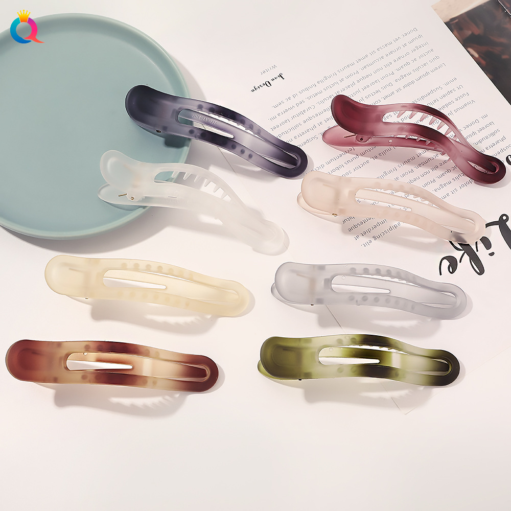 Qiyue Korean-style hairpin with a simple design, matte duckbill hairpin, back head plate hairpin, shark hairpin hair accessory for women full figure