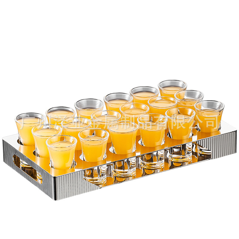 Stainless steel bullet cup holder, bar ktv, white spirit cup holder, swallow cup, one-sip cup, spirits cup holder, cocktail mixing tools, cross-border Item Picture