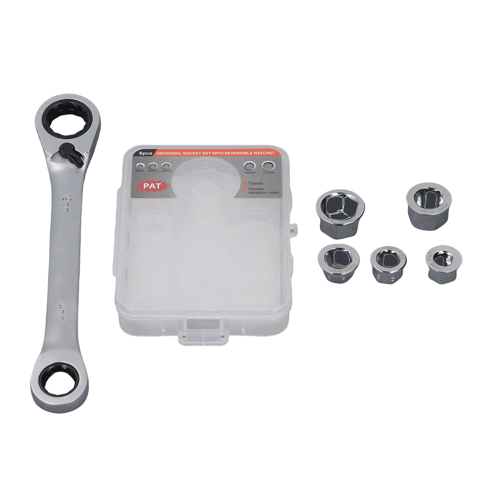 Ratchet wrench socket combination tool, small, medium and large mechanical repair tool, quick car repair wrench, multi-functional tool Item Picture