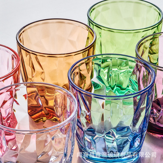 PC acrylic cups, durable plastic cups, transparent diamond cups, creative and personalized mouthwash cups, ins feng shui cups wholesale Specification drawing