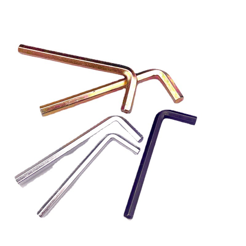 High-strength L-shaped Allen wrench tool steel, hardened Allen and cross dual-purpose 7-shaped wrench, white color zinc black details Picture
