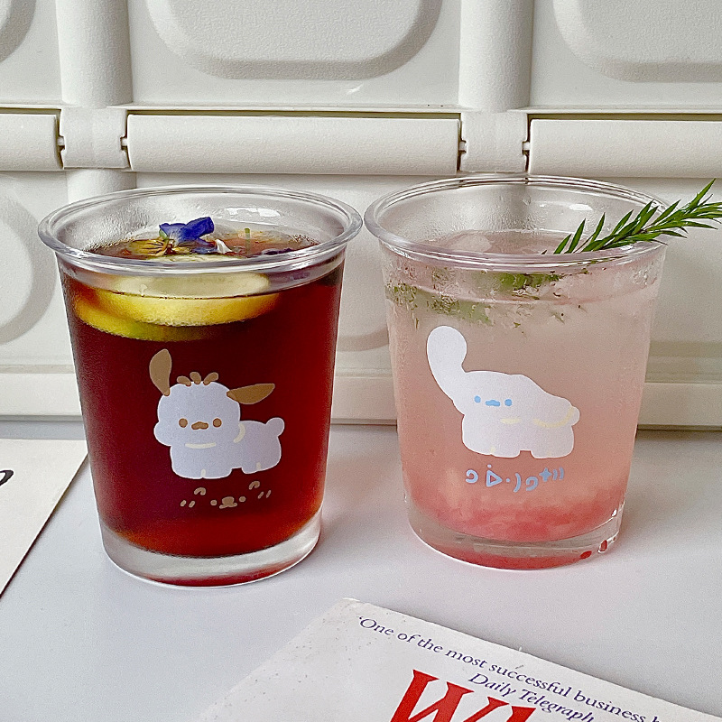 Bolimei Korean InS-style glass cold brew coffee cup, rabbit water cup, glass cup, large-capacity drinking cup Specification drawing