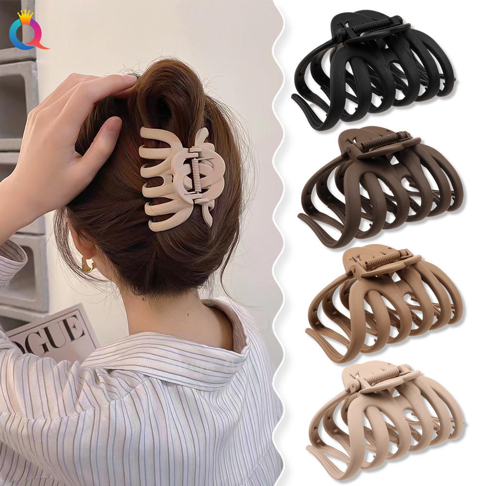 Qiyue Cross-border Amazon ABS simple wavy hair clips, updo hair clips, shark clips, women's hair accessories and headwear wholesale details Picture