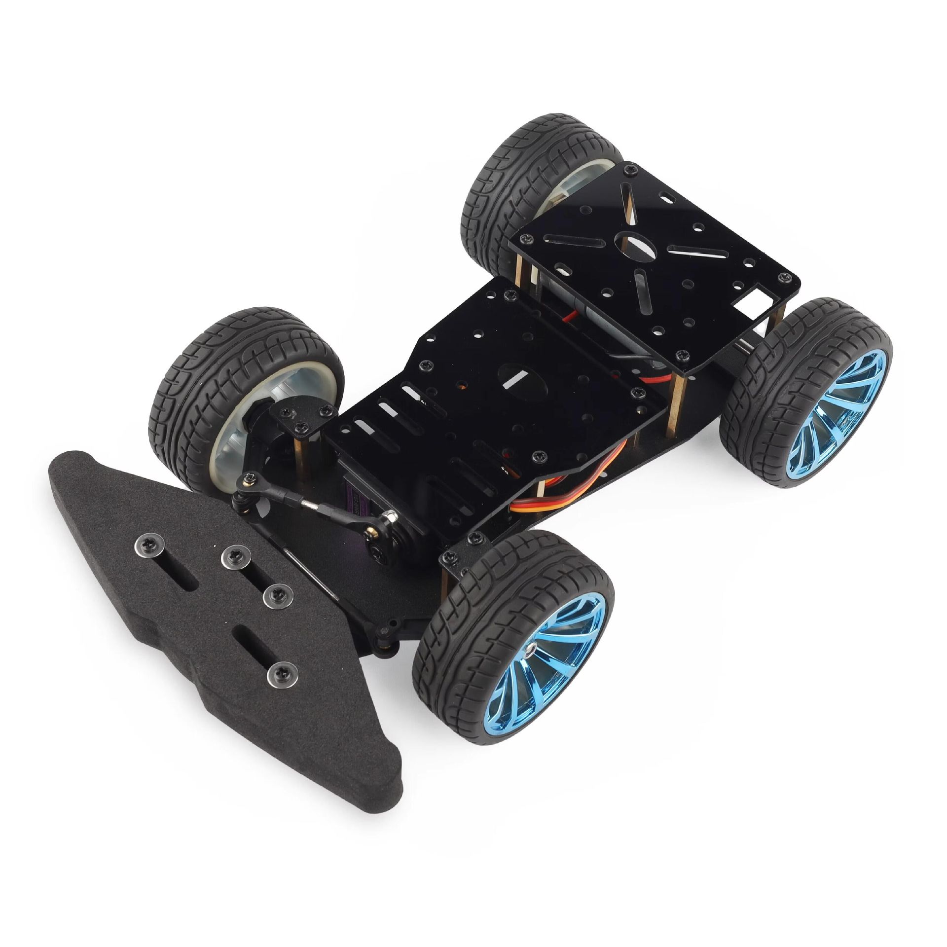 The Akman car features a metal chassis, servo steering, rear-wheel drive, 4-wheel 2WD, and is compatible with arduino electronic competition undefined