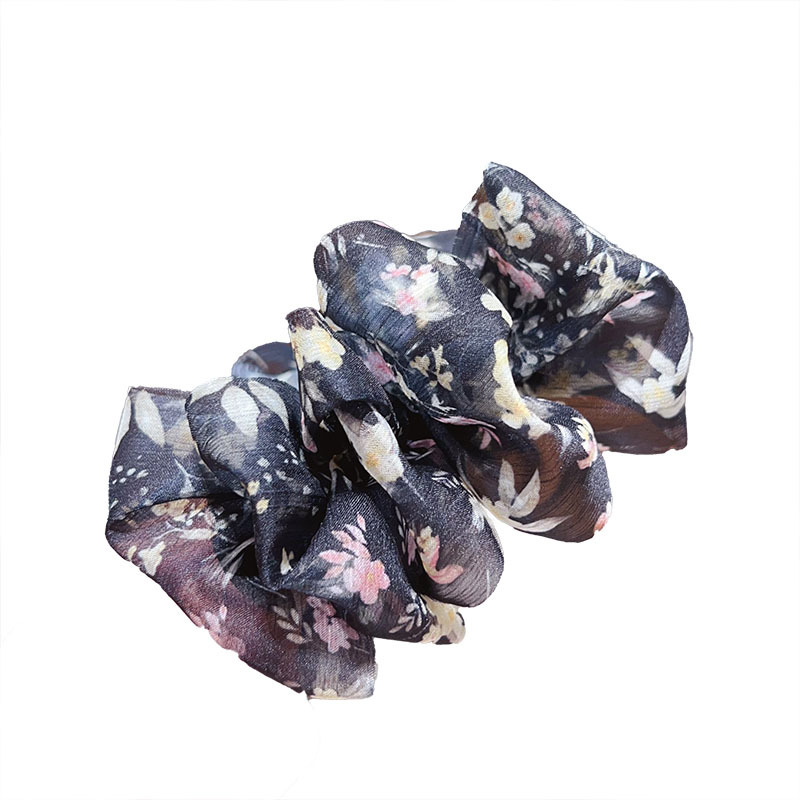 Cloud Bubble Pleated Floral Bun Hair clip, 2025 new style, high-end look, back of the head hair clip for women Item Picture