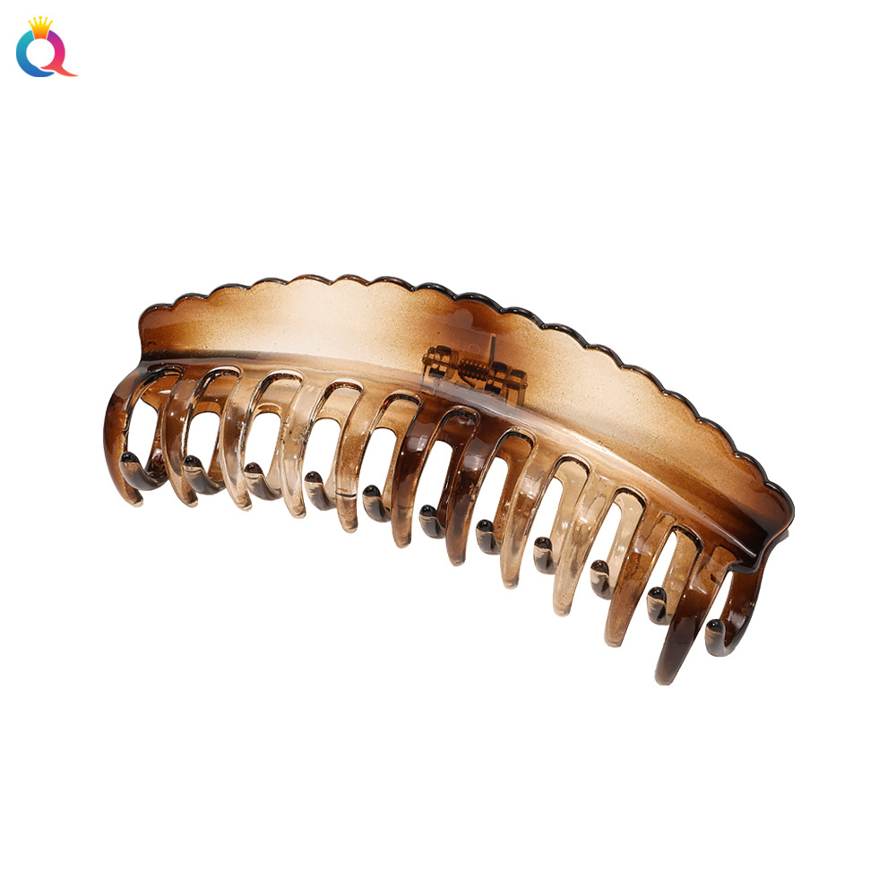 Qiyue Korean version extra-large lace grab clip for the back of the head, shark clip hair accessory, simple and elegant headwear and hair clip Item Picture