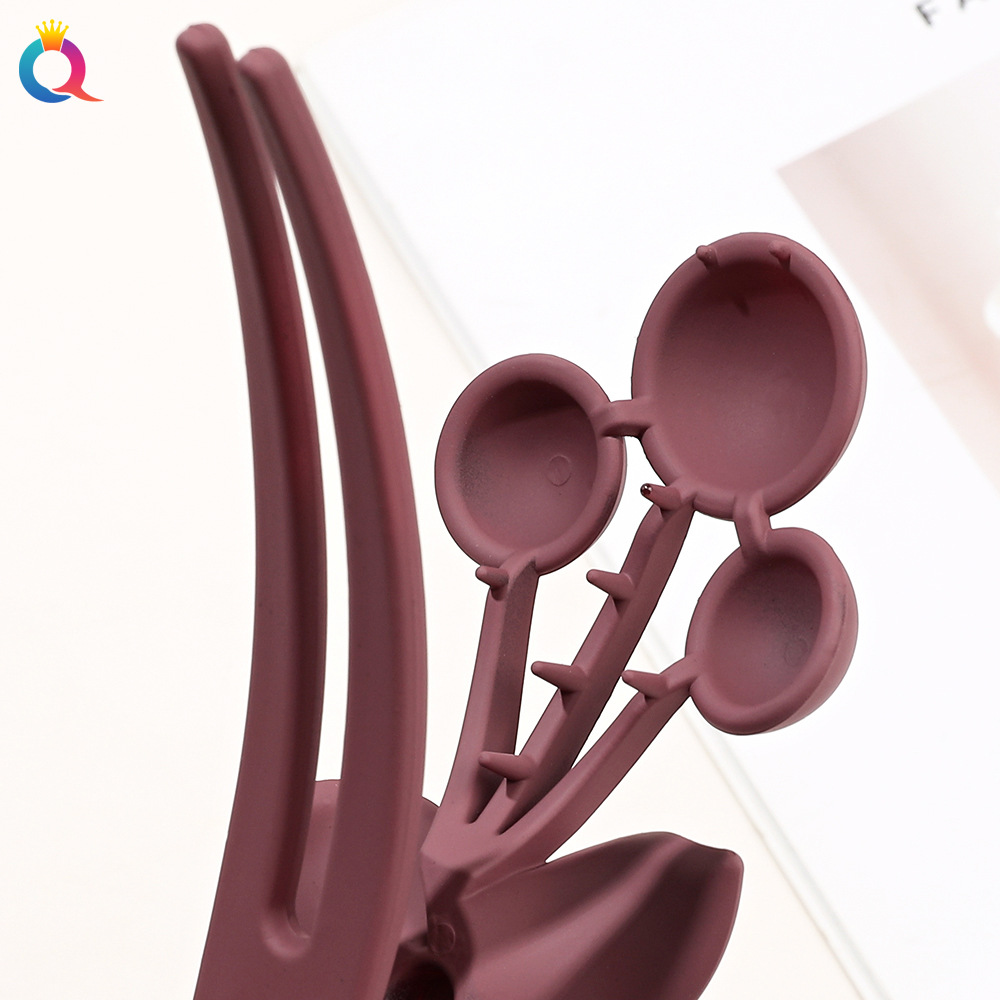 Qiyue frosted flower duckbill clip, back head updo hair clip, simple shark clip hair grab, hair accessory and headwear wholesale Specification drawing