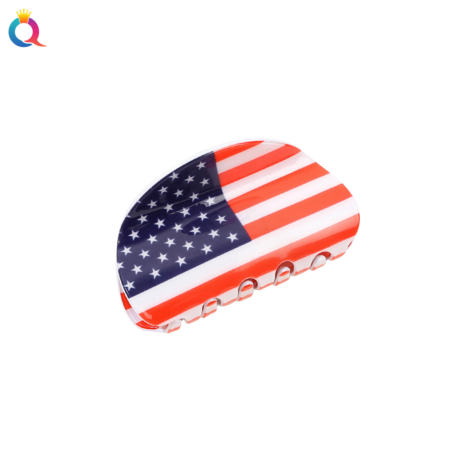 Qiyue Cross-border American Flag hair clips, updo hair clips, shark clips, star grab clips, large hair volume, wholesale of accessories in Yiwu Item Picture