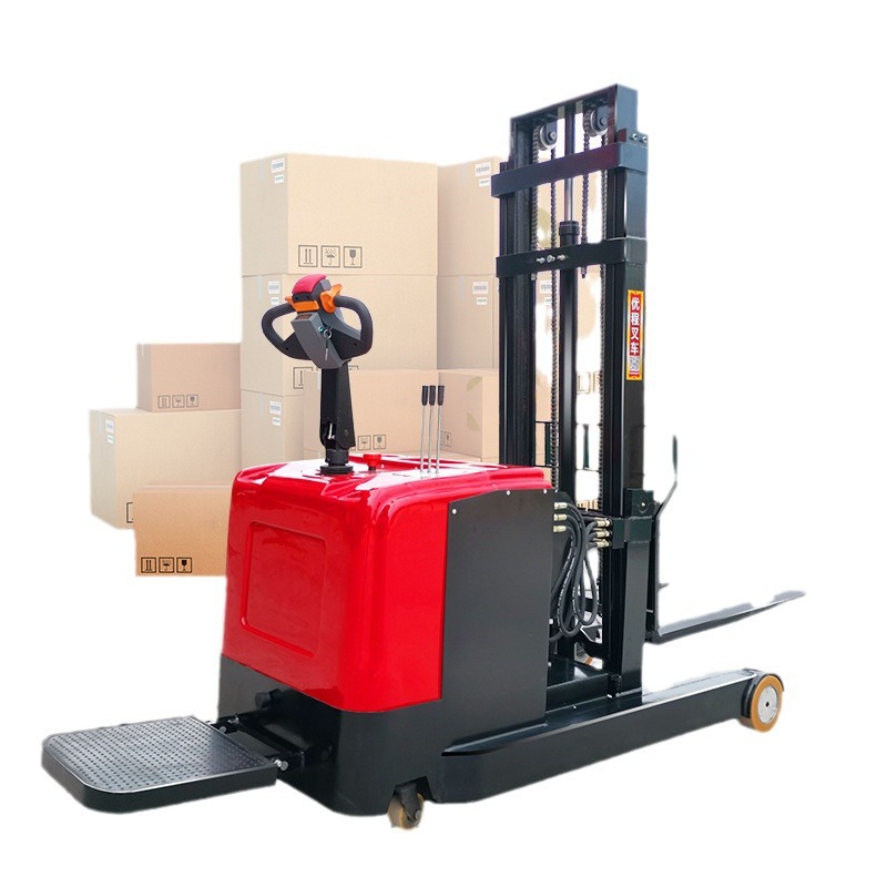 Youcheng 1.5-ton reach all-electric stacker, 2-ton counterbalanced electric forklift, battery-powered lift Item Picture