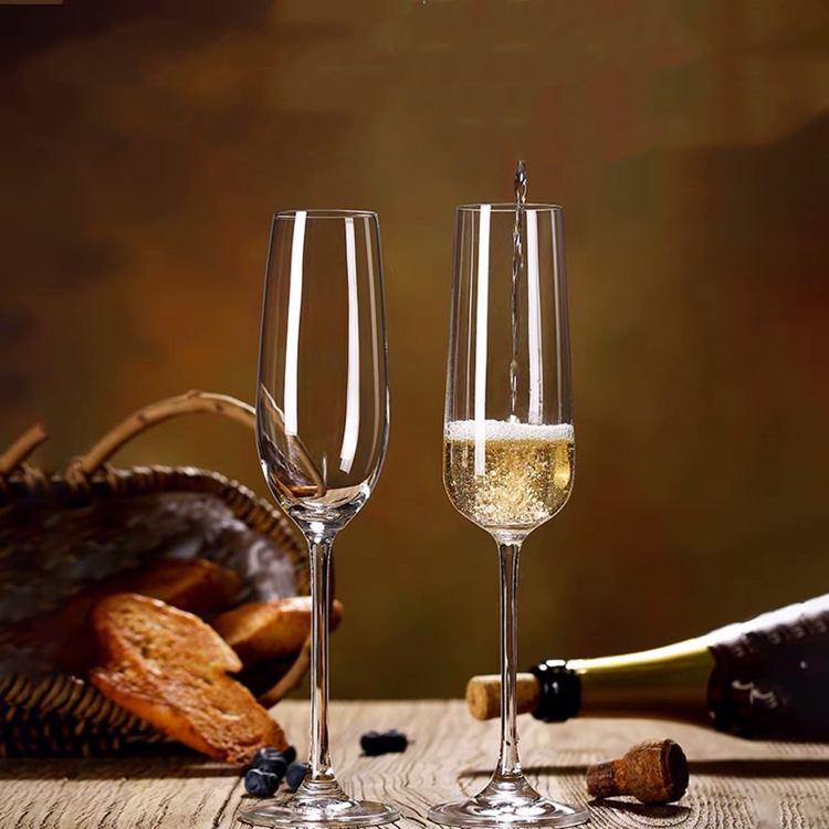 Wholesale Idelita European crystal champagne glasses, sparkling wine glasses, cocktail glasses and sweet wine glasses with logo printing Specification drawing