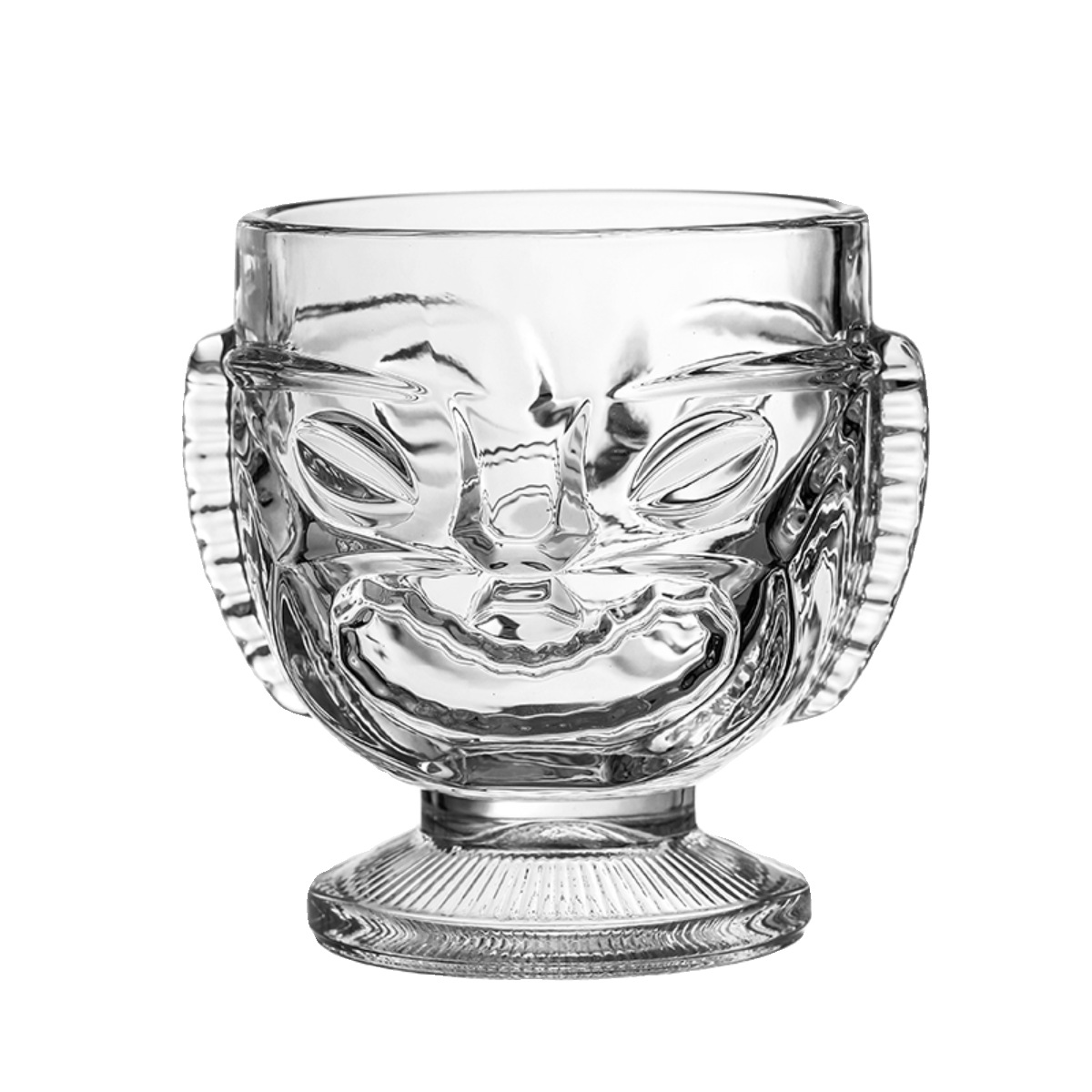 Creative glass juice cup, thickened cocktail cup, funny face cup, fruit tea cup, milk drink cup, smoothie cup Item Picture