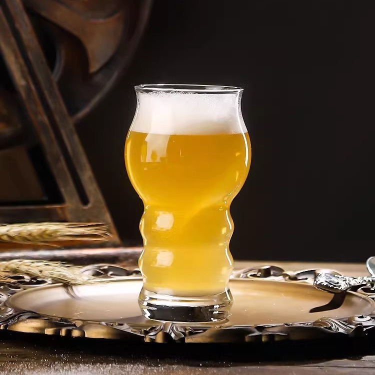 Large-capacity craft beer cups, trendy creative draft beer cups, thickened wheat glass cups, and light luxury personalized juice cups Specification drawing