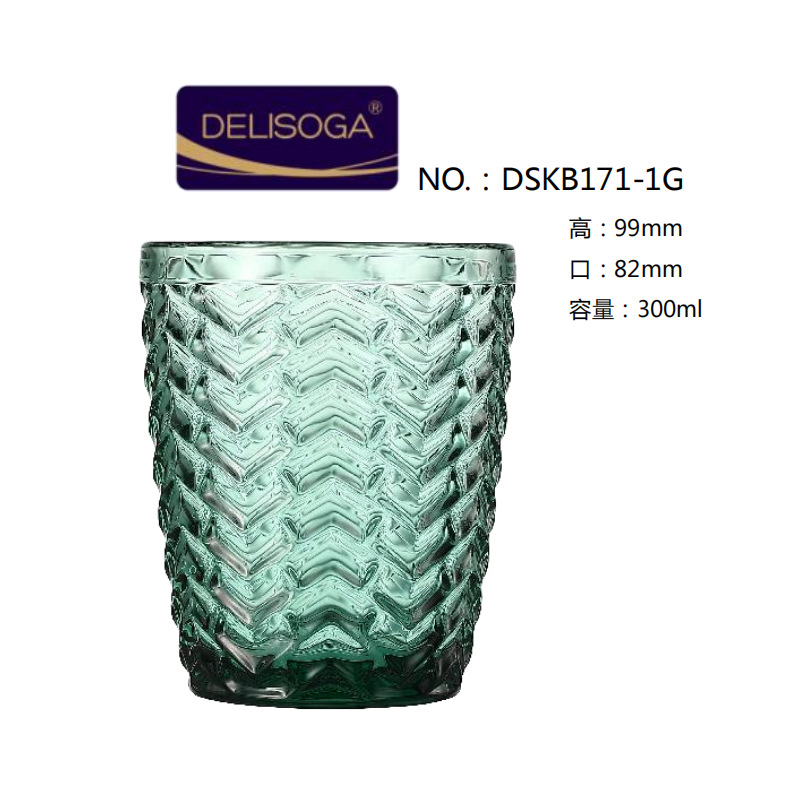 Wholesale of DELISOGA engraved glass cups, beer mugs, whisky cups, juice cups, beverage cups, water cups and colored cups Item Picture